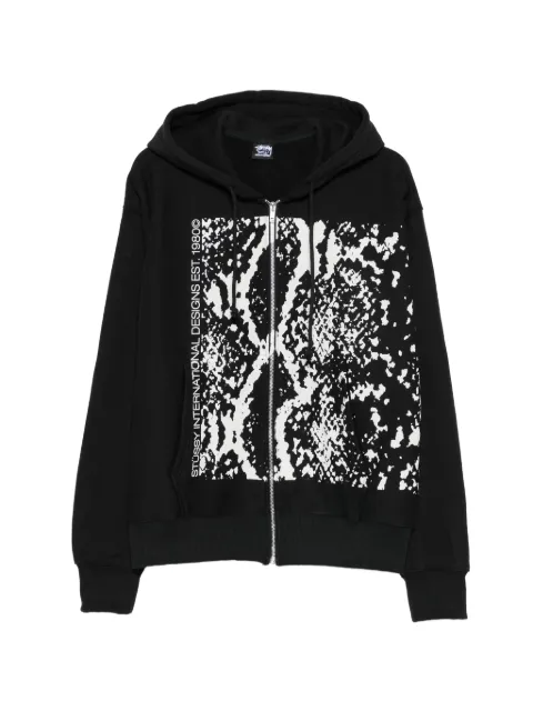 Stüssy Snakeskin zip-up hoodie