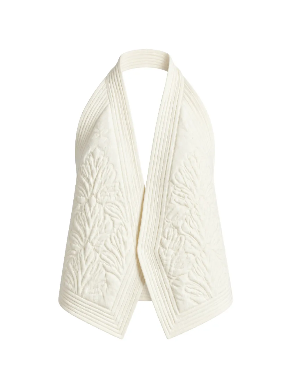 Alberta Ferretti quilted halterneck vest