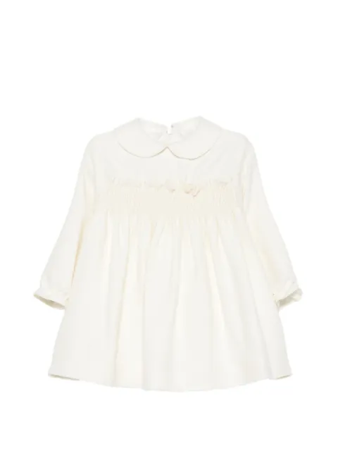 PAIO CRIPPA smocked Peter Pan collar dress