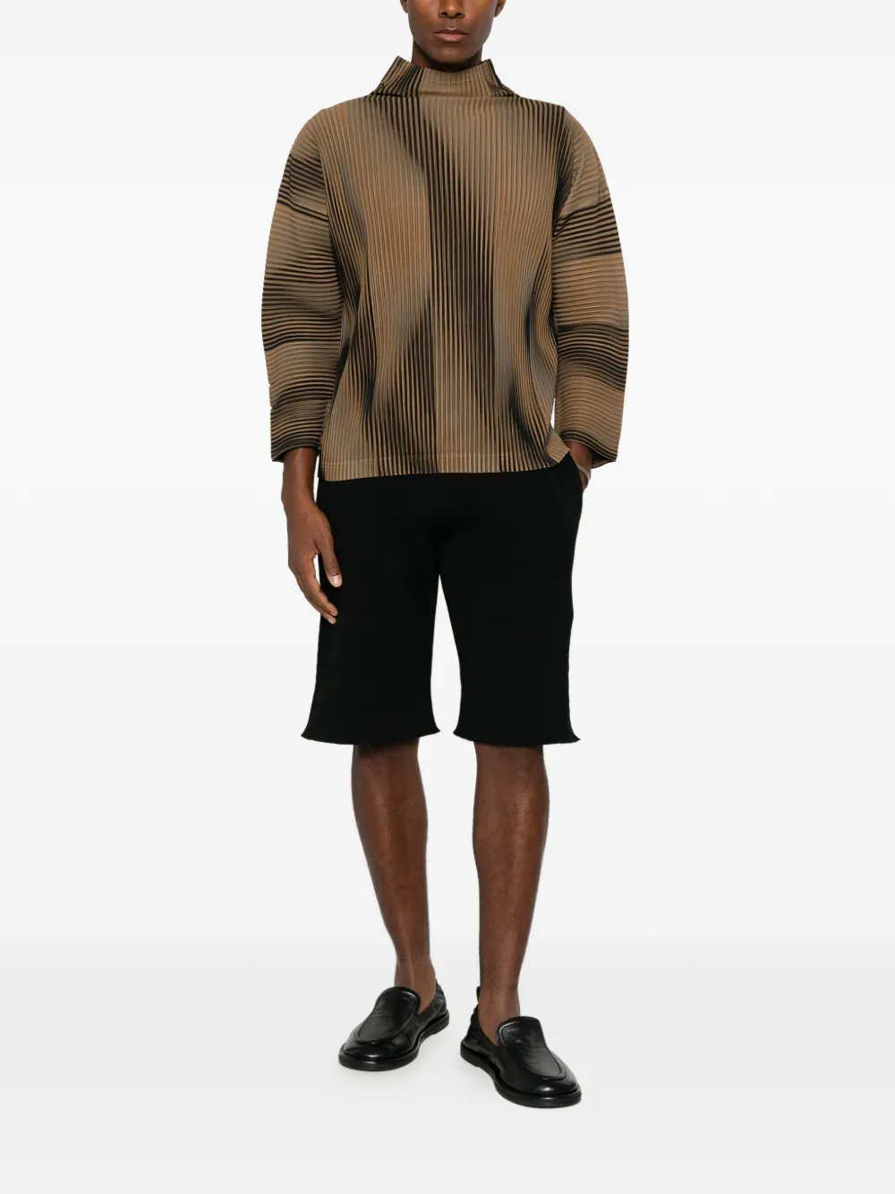 Homme Plissé Issey Miyake Top met plissé-effect en kleurverloop Bruin