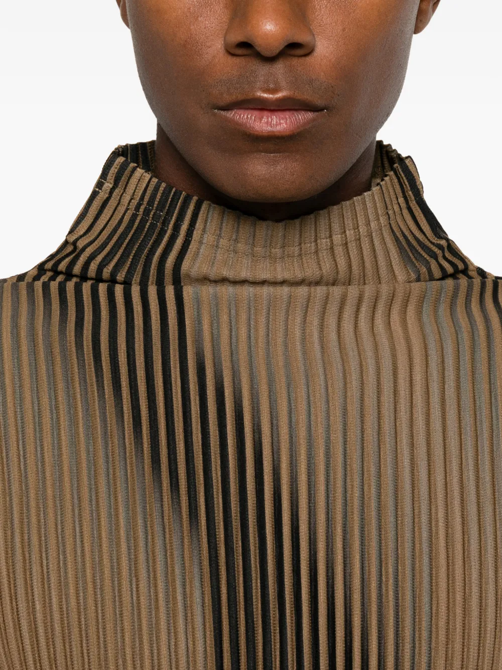Homme Plissé Issey Miyake Top met plissé-effect en kleurverloop Bruin