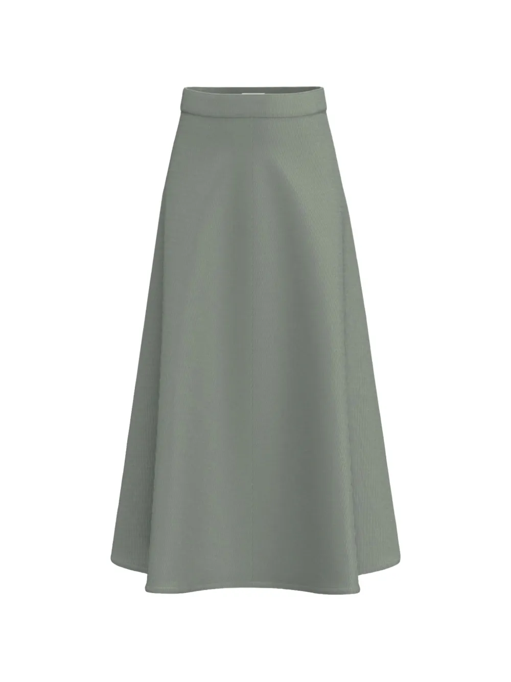 Marella Ribbed-knit A-line Skirt In Green