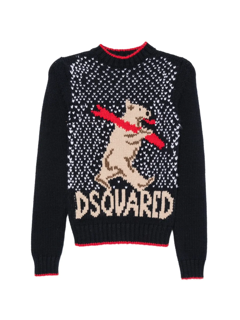 DSQUARED2 Maglione con intarsio anni '2000 - Blu