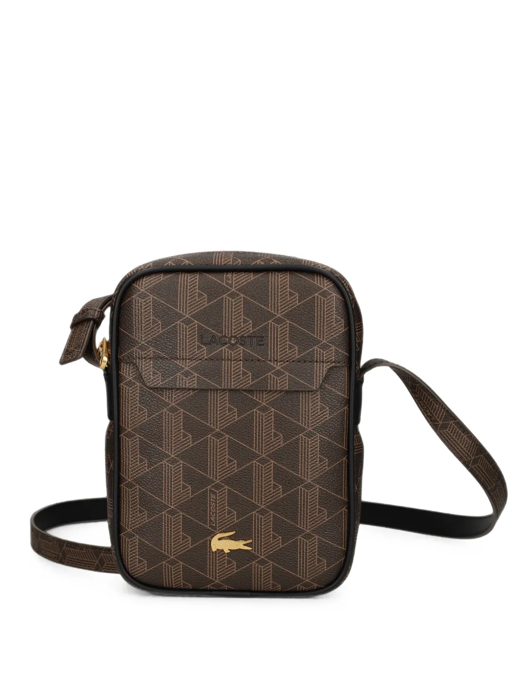 Lacoste sac à bandoulière Blend Slimline à motif monogrammé - Marron