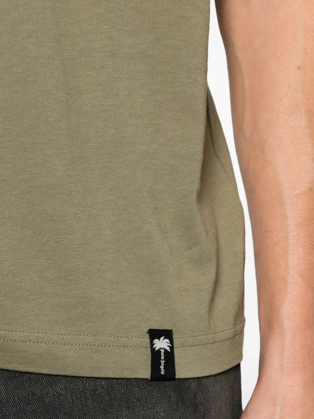 Palm Angels logo-print palm tree T-shirt Groen