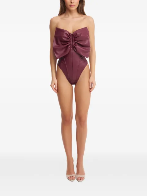 Lika bow-detail corset bodysuit