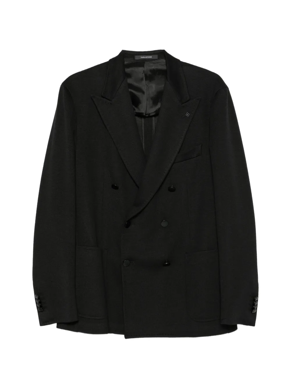 Tagliatore double-breasted peak-lapel blazer - Black