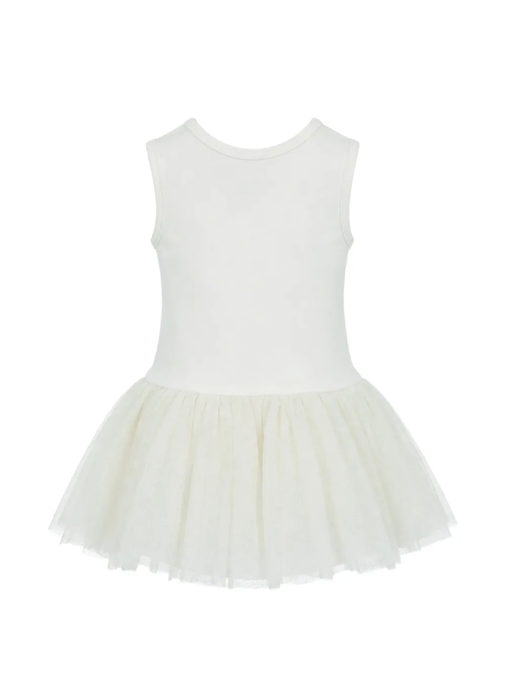 Lapin House Jurk met Peter Pan-kraag en tulen rok Wit
