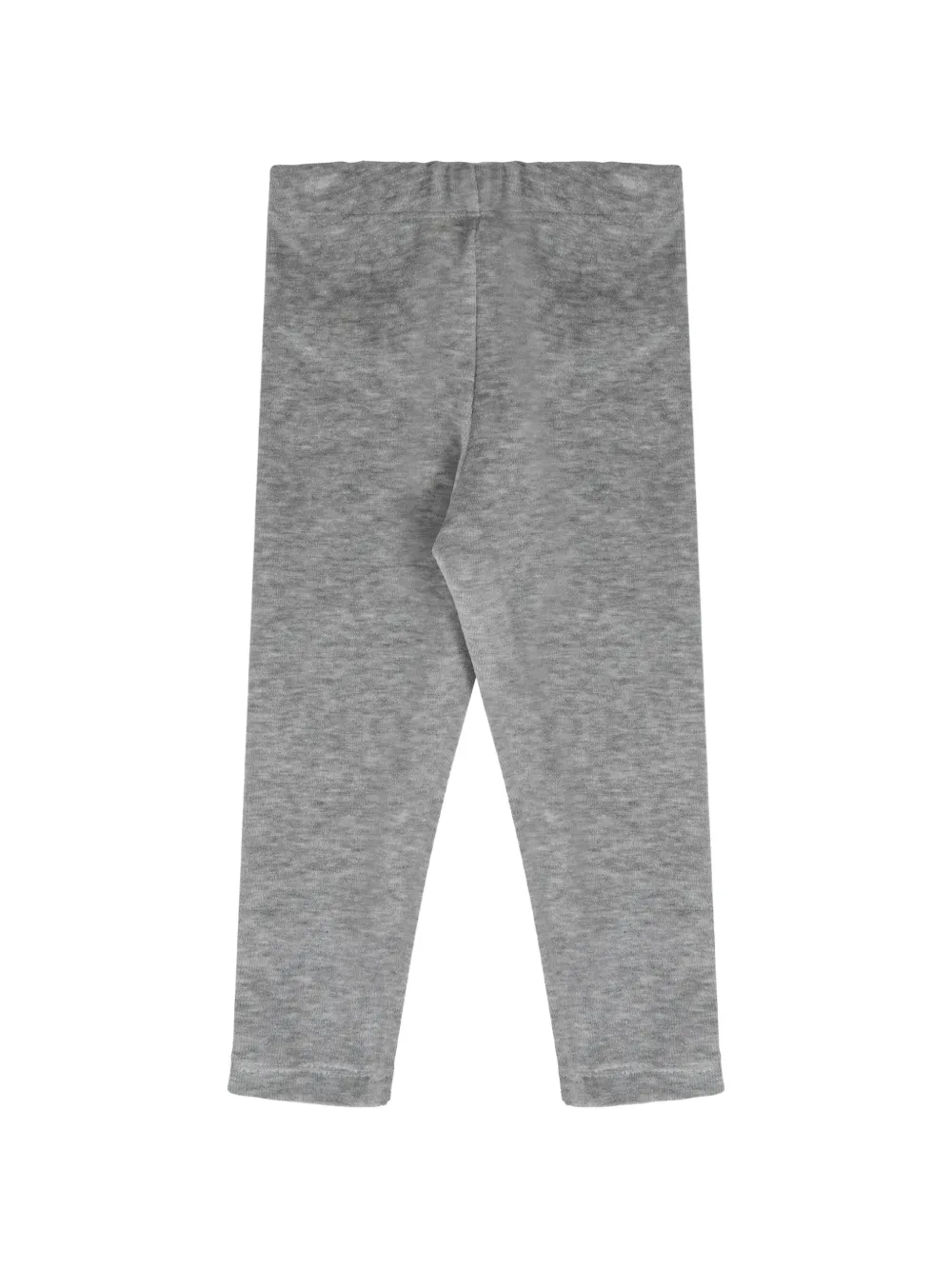 Lapin House Fluwelen panty met geborduurd logo Grijs