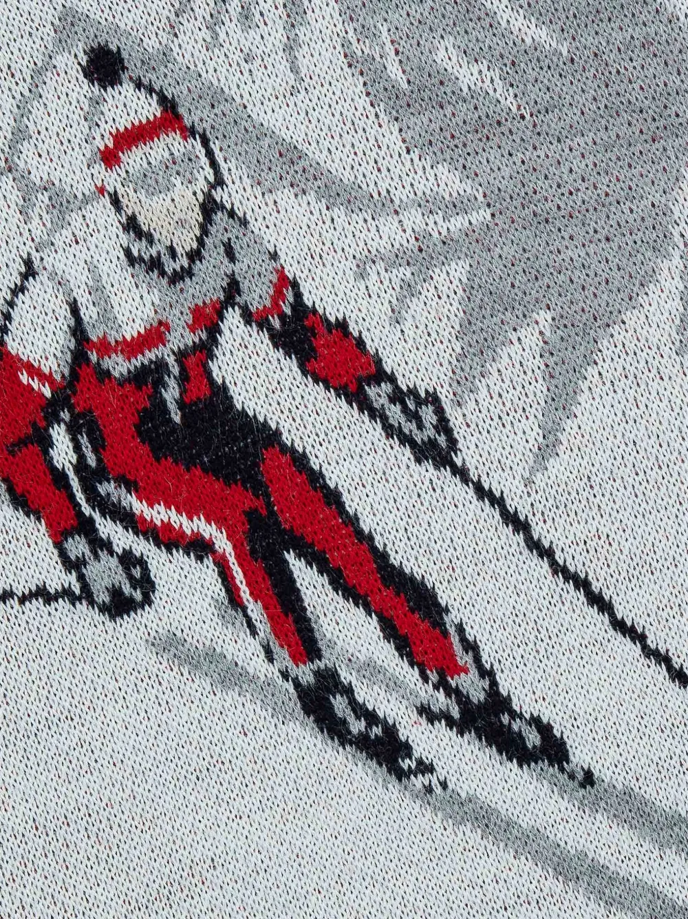 Lapin House Gebreide trui met skiër-intarsia Grijs