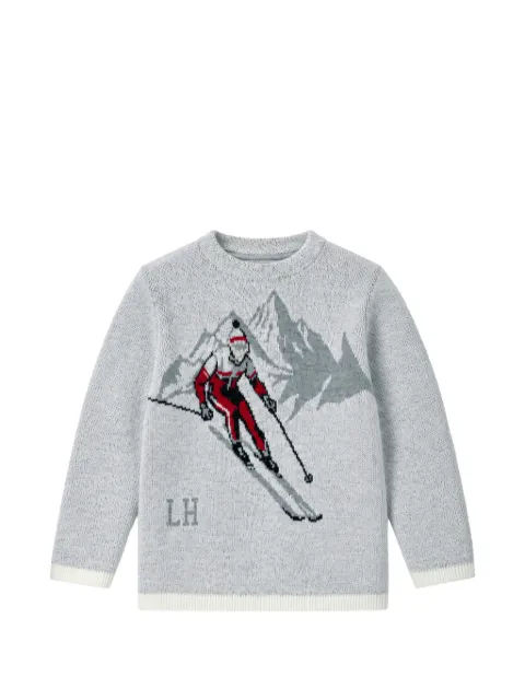 Lapin House skier-intarsia knitted sweater