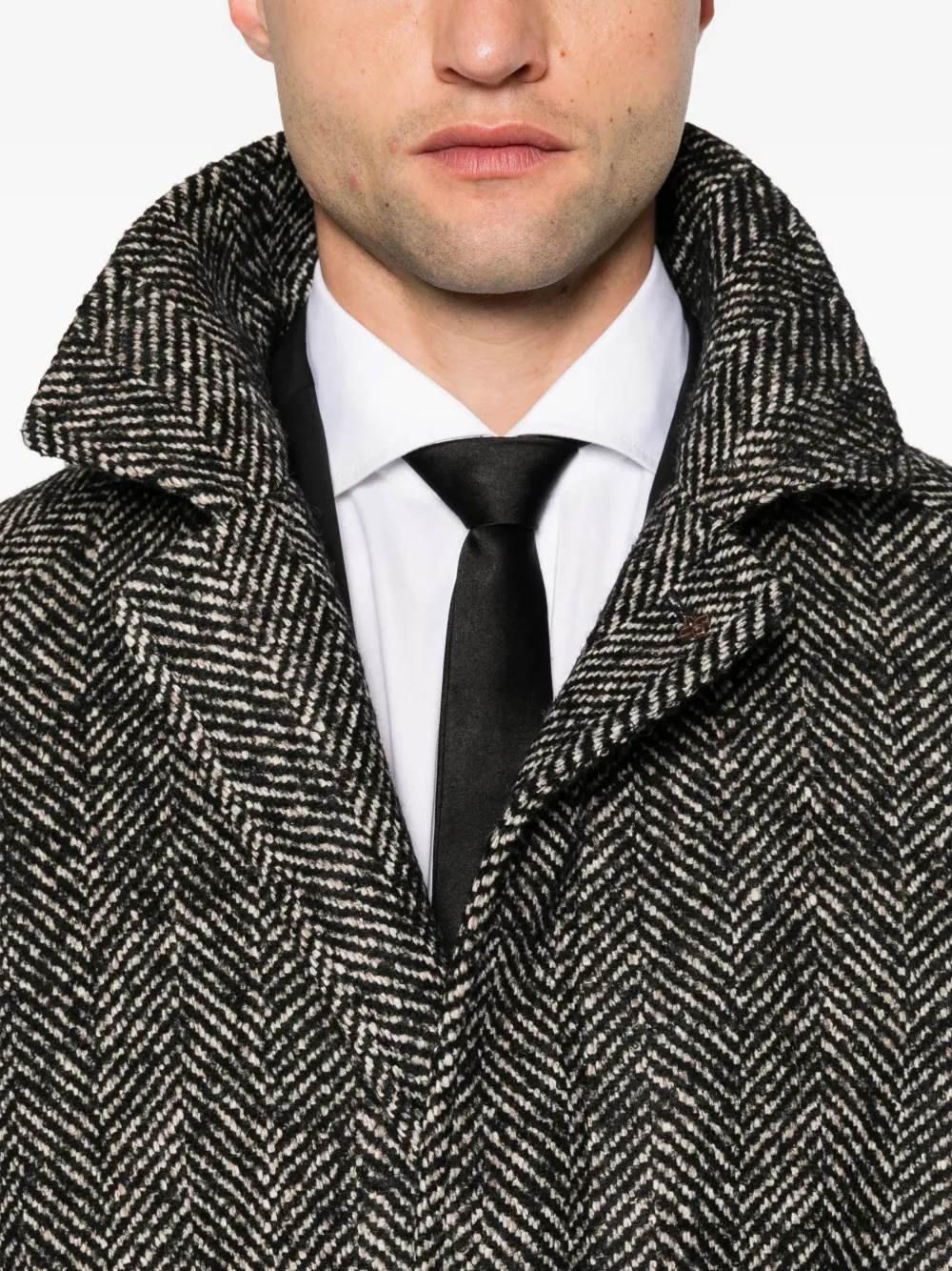 Tagliatore Jas met visgraatpatroon Zwart