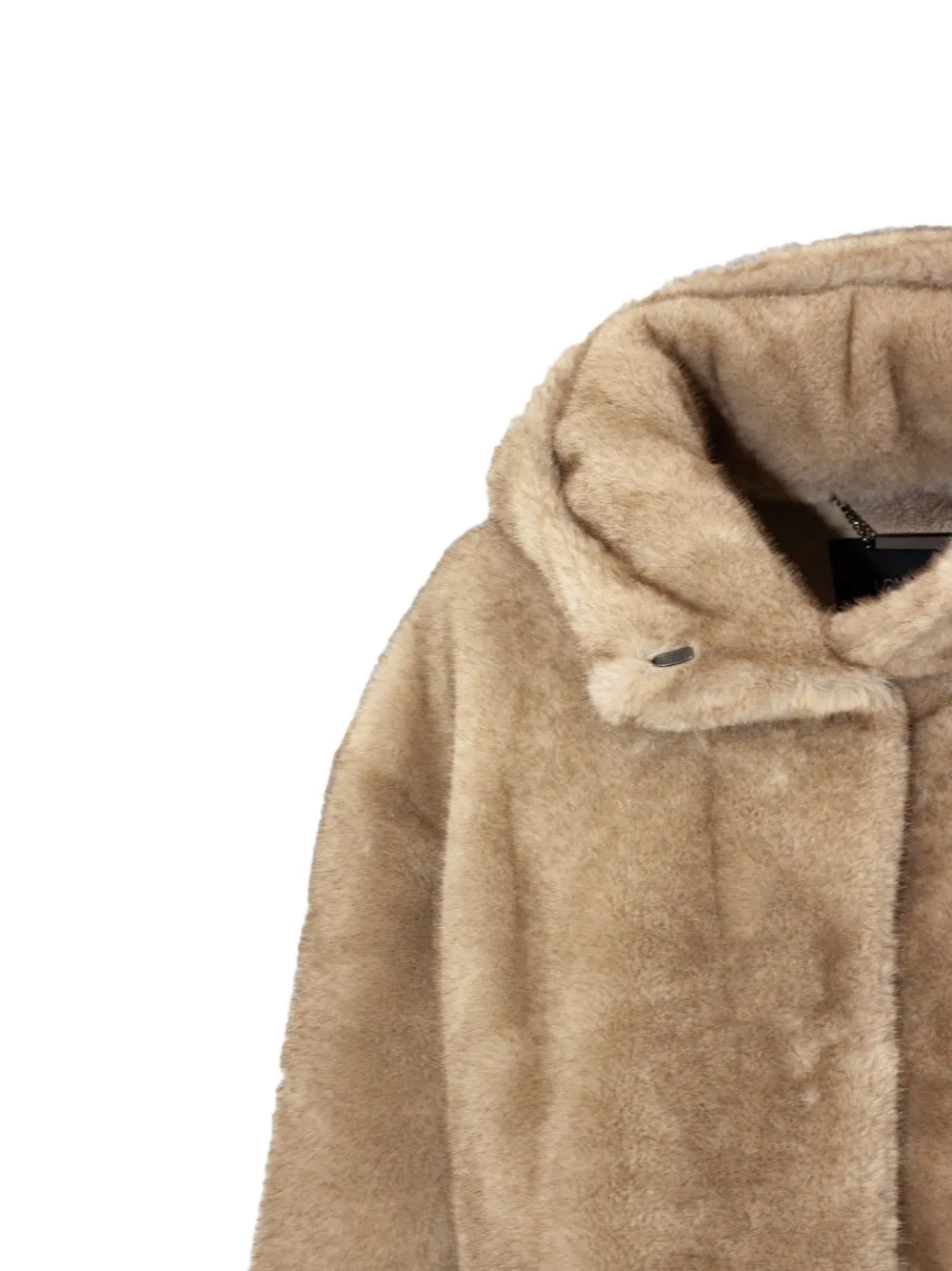 Lou Andrea Faux-fur Hooded Coat In Purple