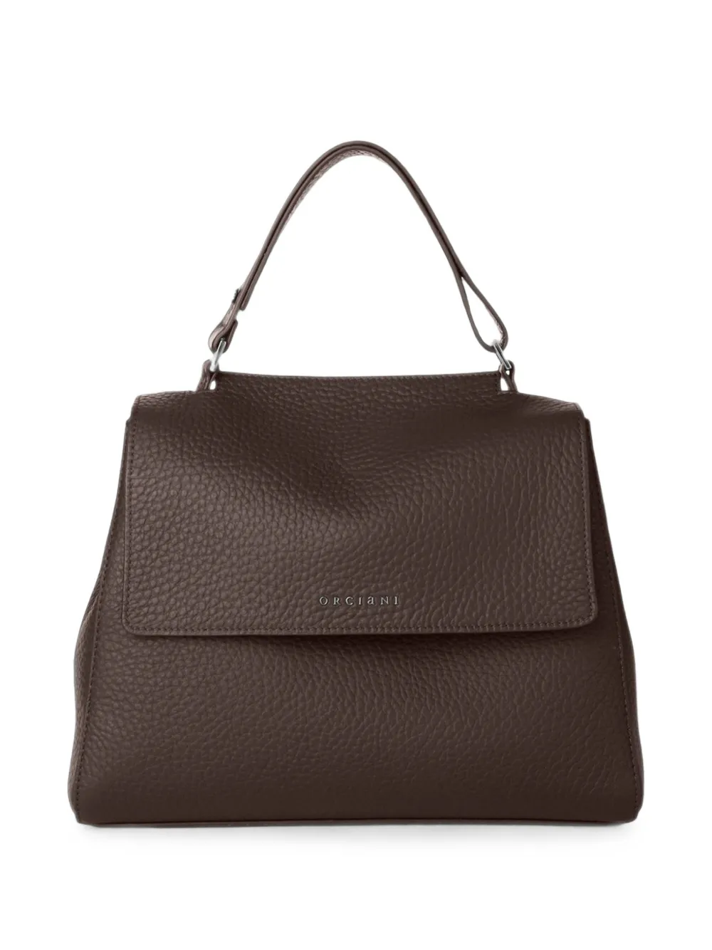 Orciani Midi Sveva Soft Leather Tote Bag In Brown