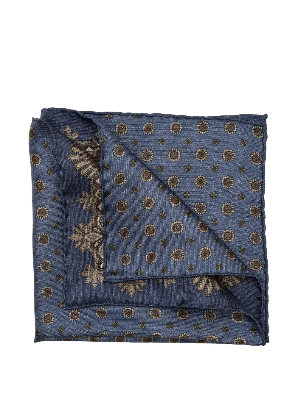 Elizabetta Fazzoletto da taschino Brando in seta - Blu