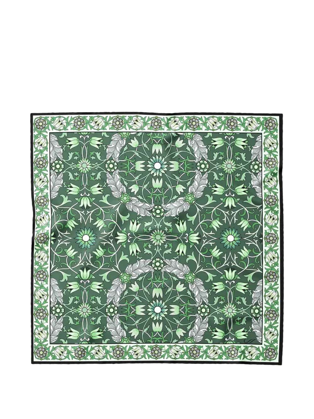 Elizabetta Itria floral-print pocket square - Verde