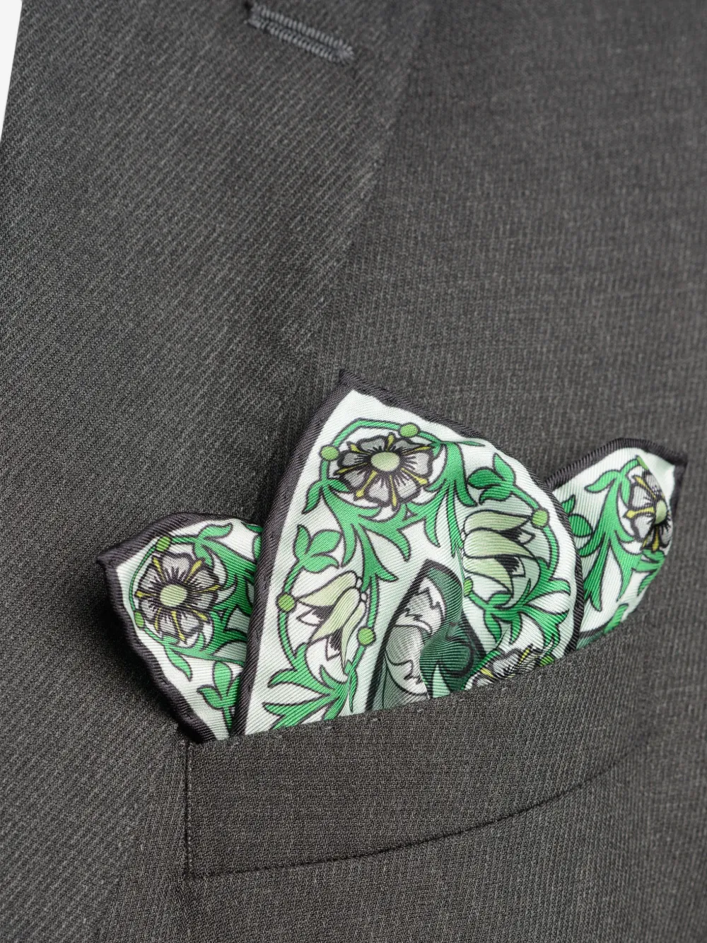 Elizabetta Itria pochet met bloemenprint Groen