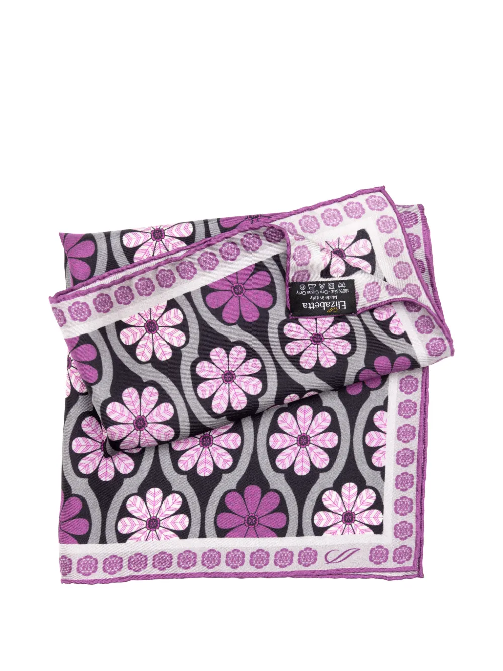 Elizabetta Gargano pochet met bloemenprint Zwart