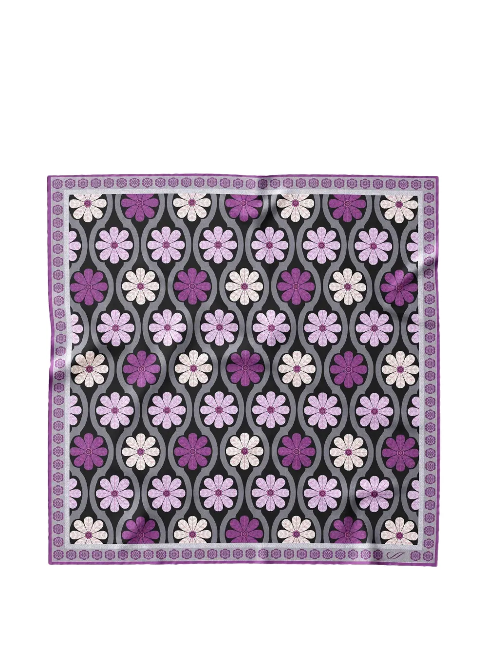 Elizabetta Gargano floral-print pocket square - Nero