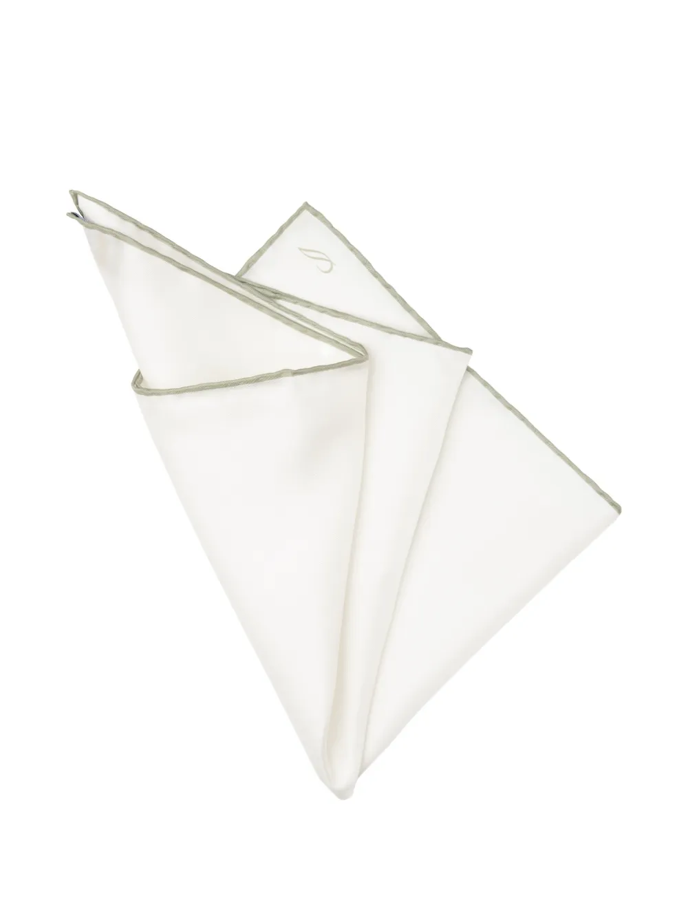 Elizabetta Mont Blanc silk pocket square - Bianco