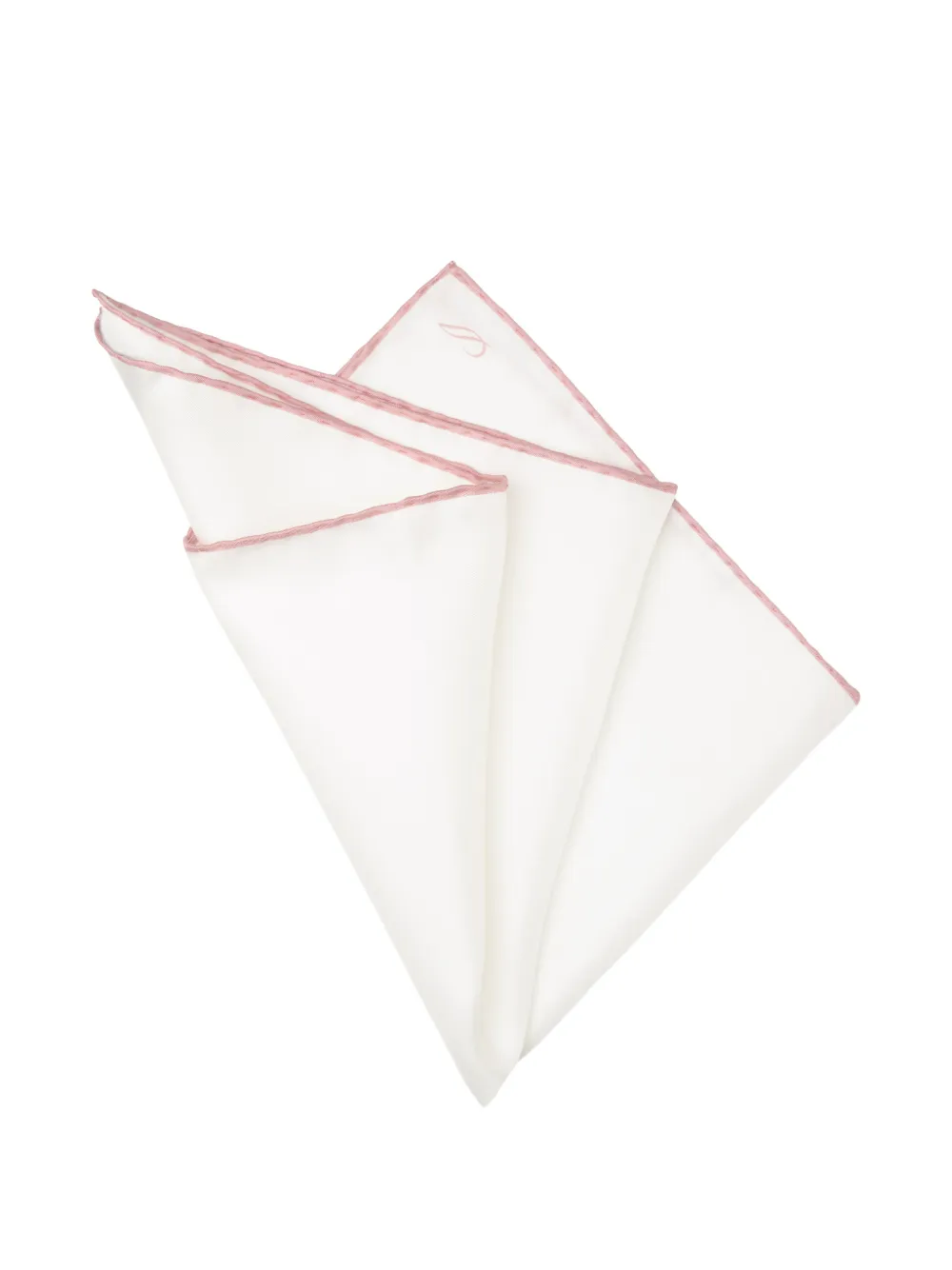 Elizabetta Mont Blanc hand-rolled pocket square - Bianco