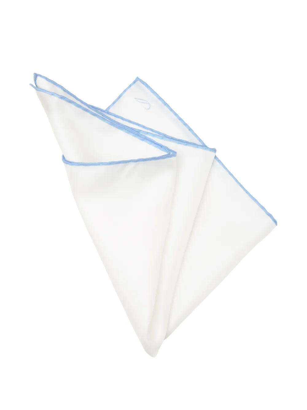 Elizabetta Mont Blanc silk pocket square - Bianco