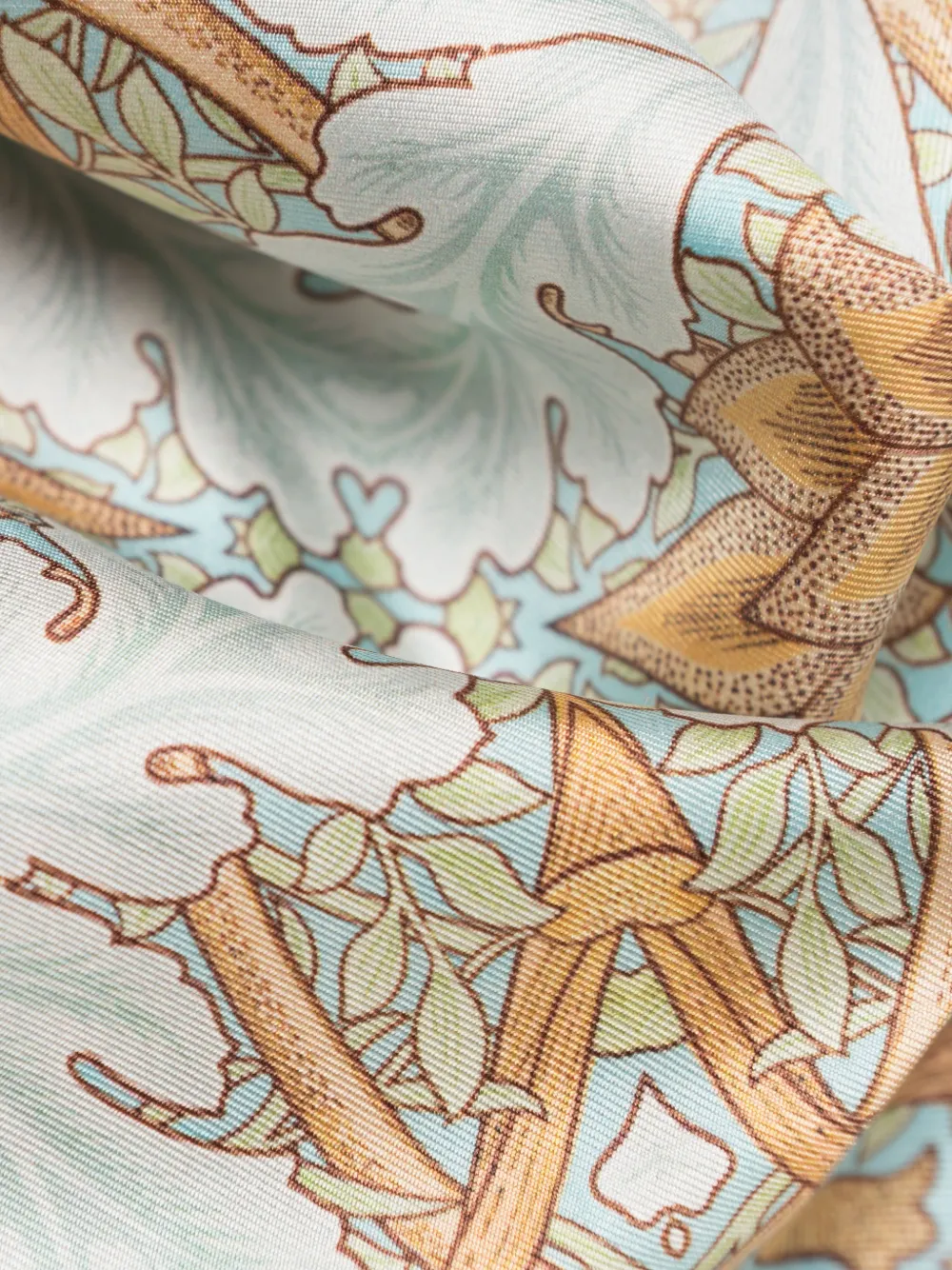 Elizabetta Londra zijden pochet met bloemenprint Blauw