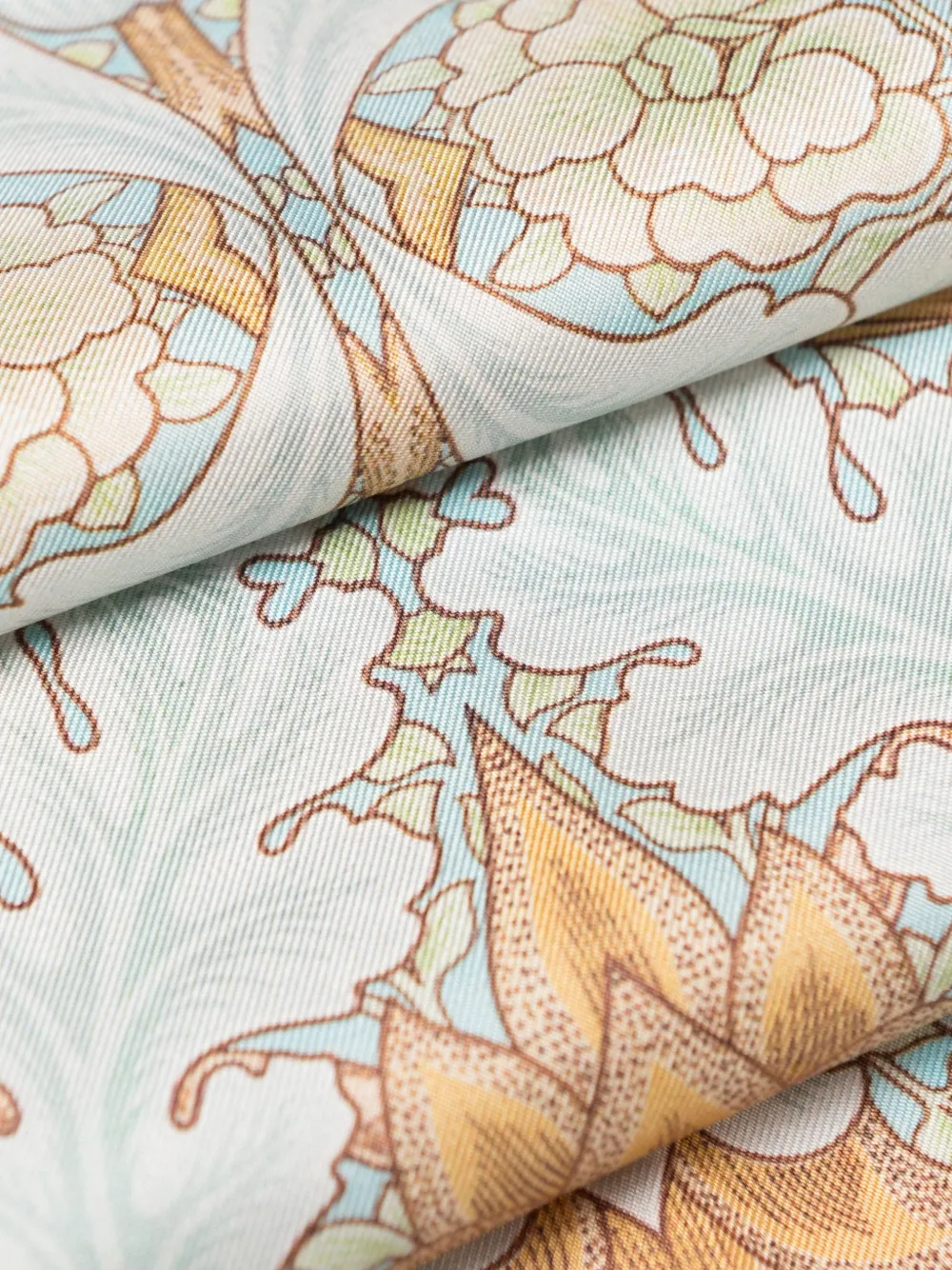 Elizabetta Londra zijden pochet met bloemenprint Blauw