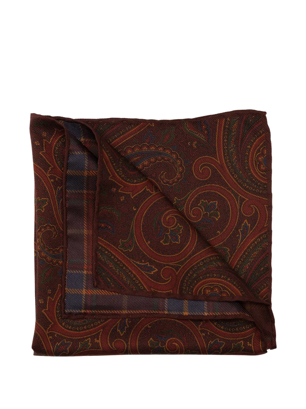 Elizabetta Positano paisley-print pocket square - Marrone