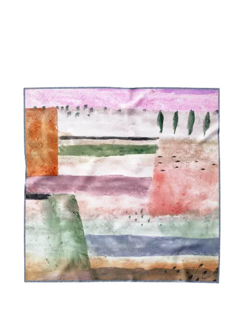 Elizabetta Pagani landscape-print pocket square