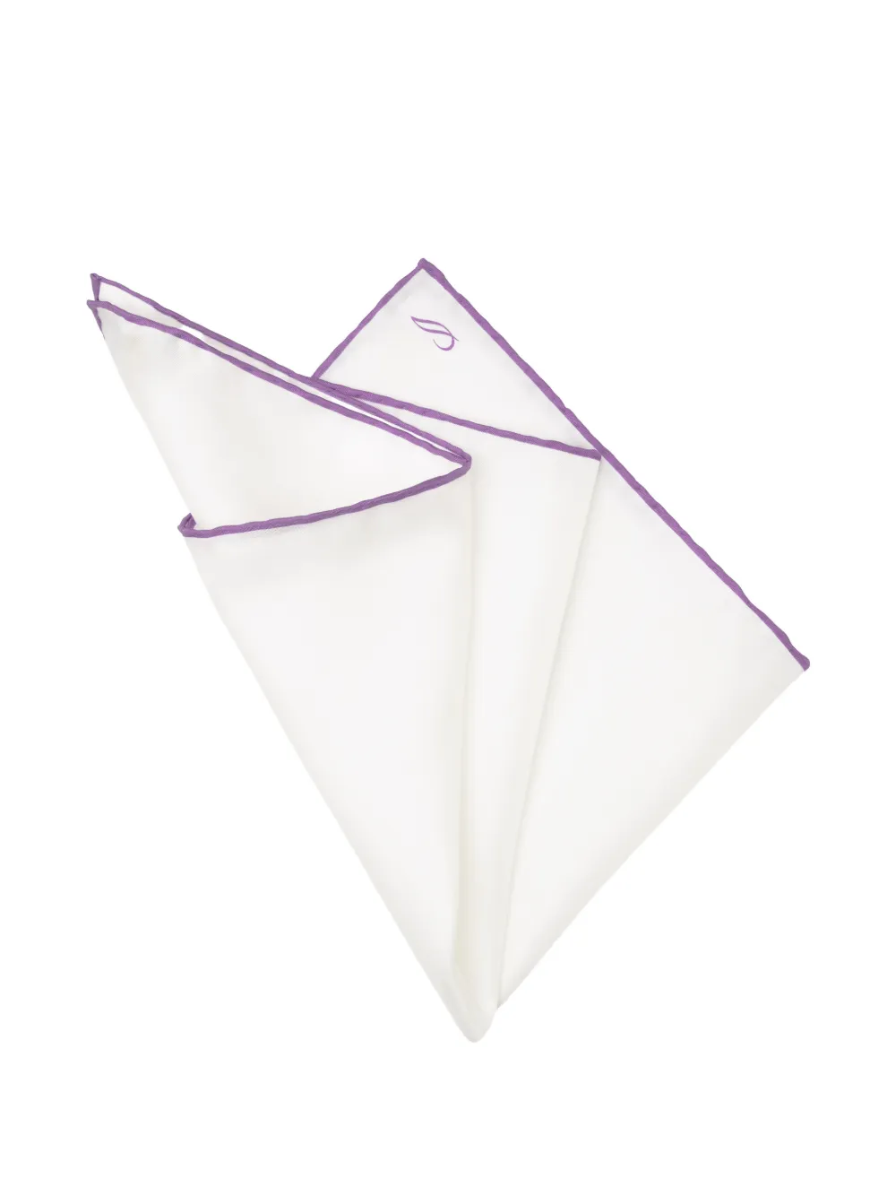 Elizabetta Mont Blanc hand-rolled pocket square - Bianco