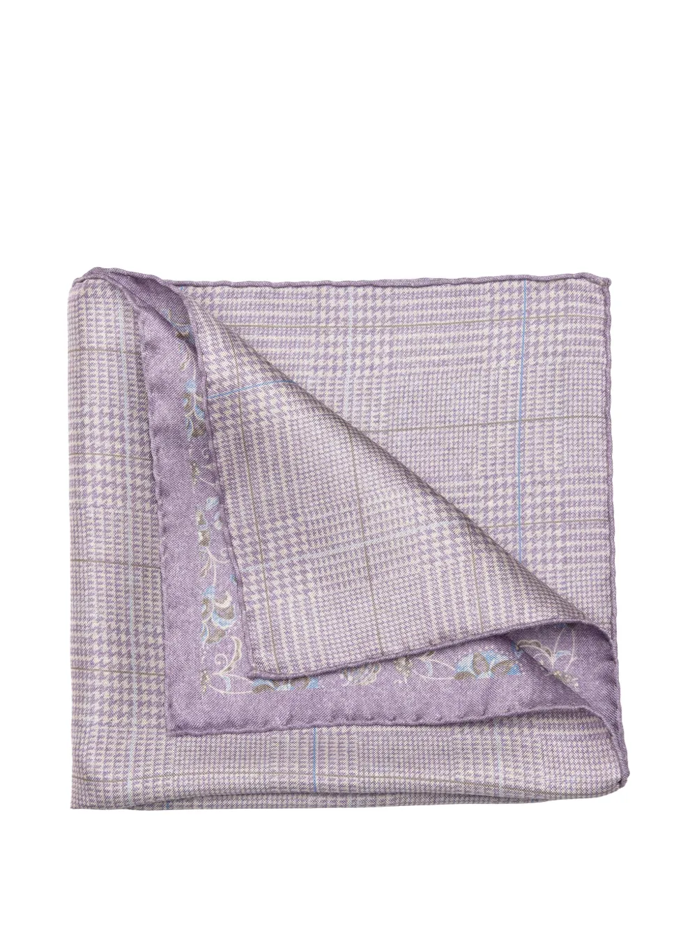Elizabetta Enzo check pocket square - Viola