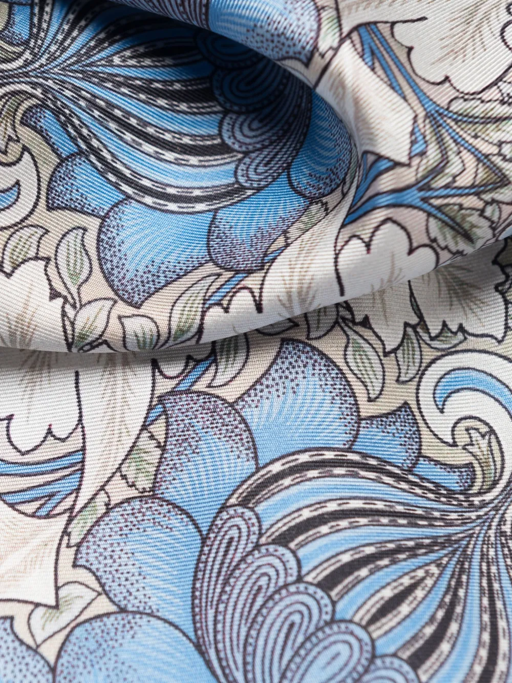 Elizabetta Londra zijden pochet met bloemenprint Beige