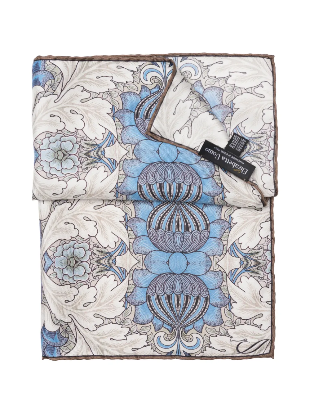Elizabetta Londra floral-print silk pocket square - Toni neutri