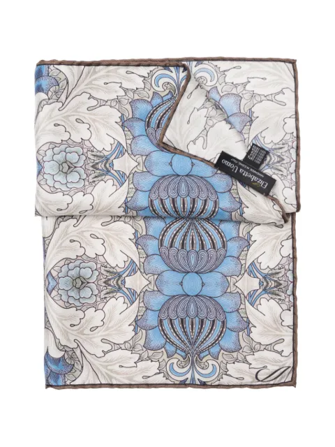 Elizabetta Londra floral-print silk pocket square