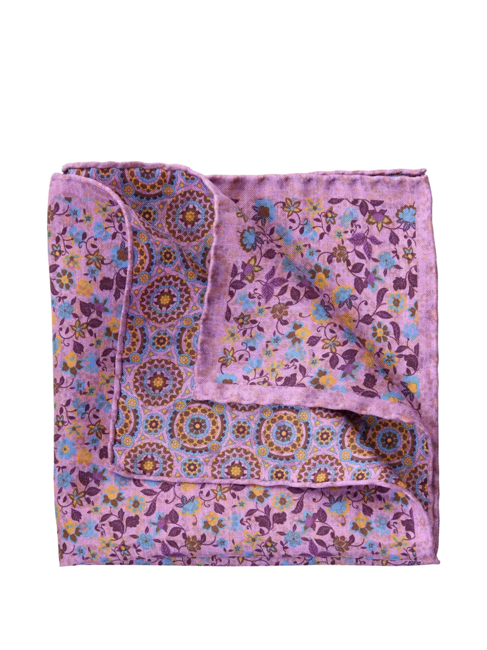 Elizabetta Rimini geometric-print pocket square - Rosa
