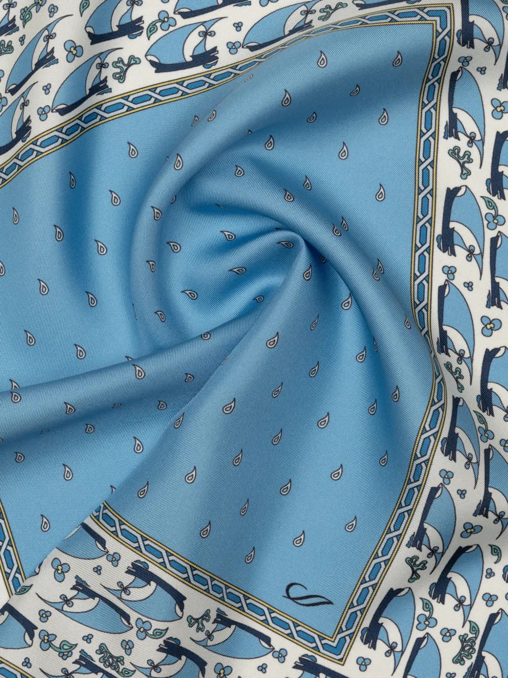 Elizabetta Ostia zijden pochet Blauw