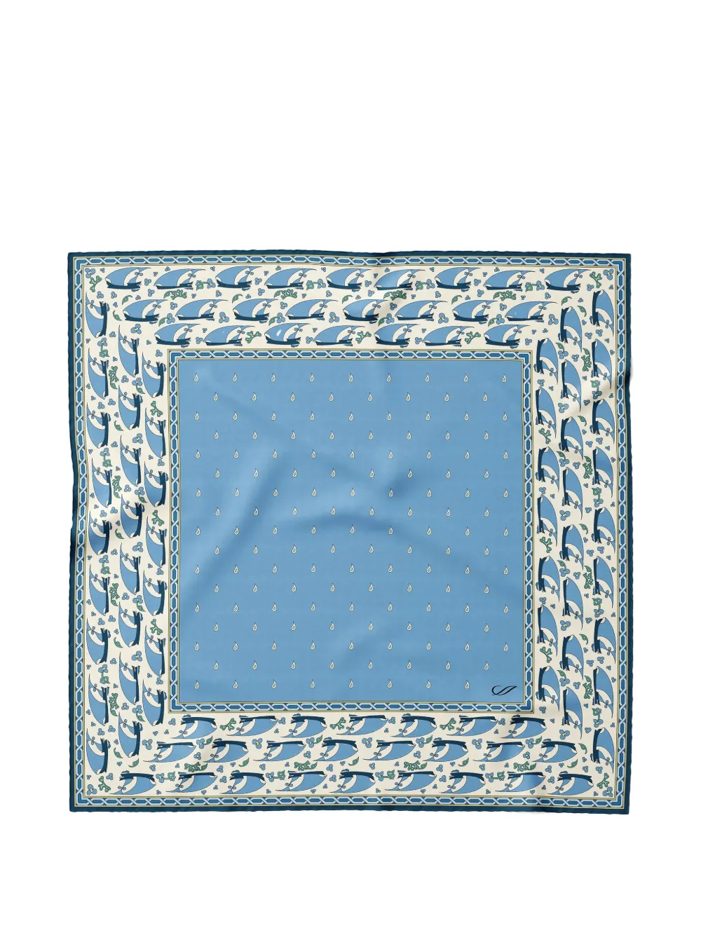 Elizabetta Ostia silk pocket square - Blu
