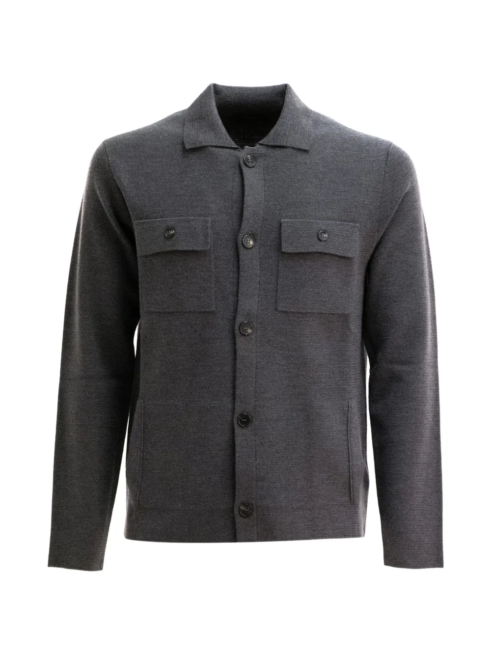 Zanone button-up pocket-detail sweater - Grigio