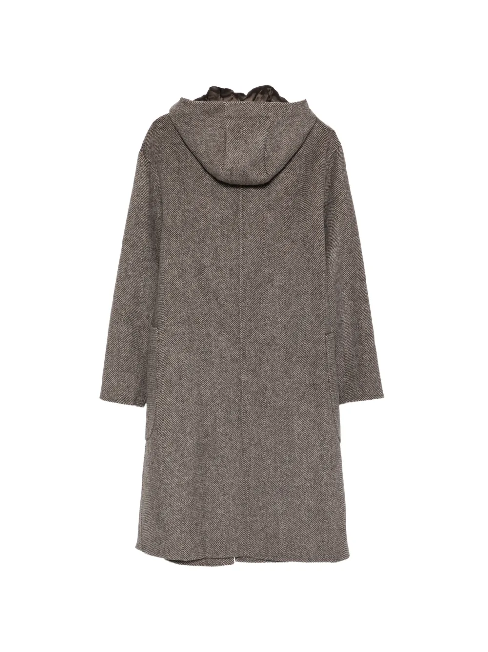 Officine Generale herringbone toggle-fastening coat Bruin