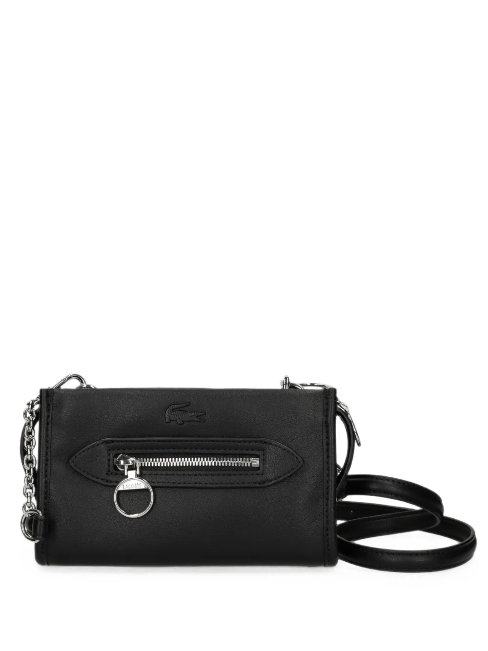 Lacoste mini Celys logo-patch crossbody bag - Nero