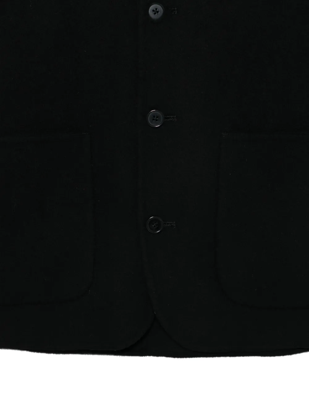 Officine Generale mandarin-collar patch-pocket jacket Zwart