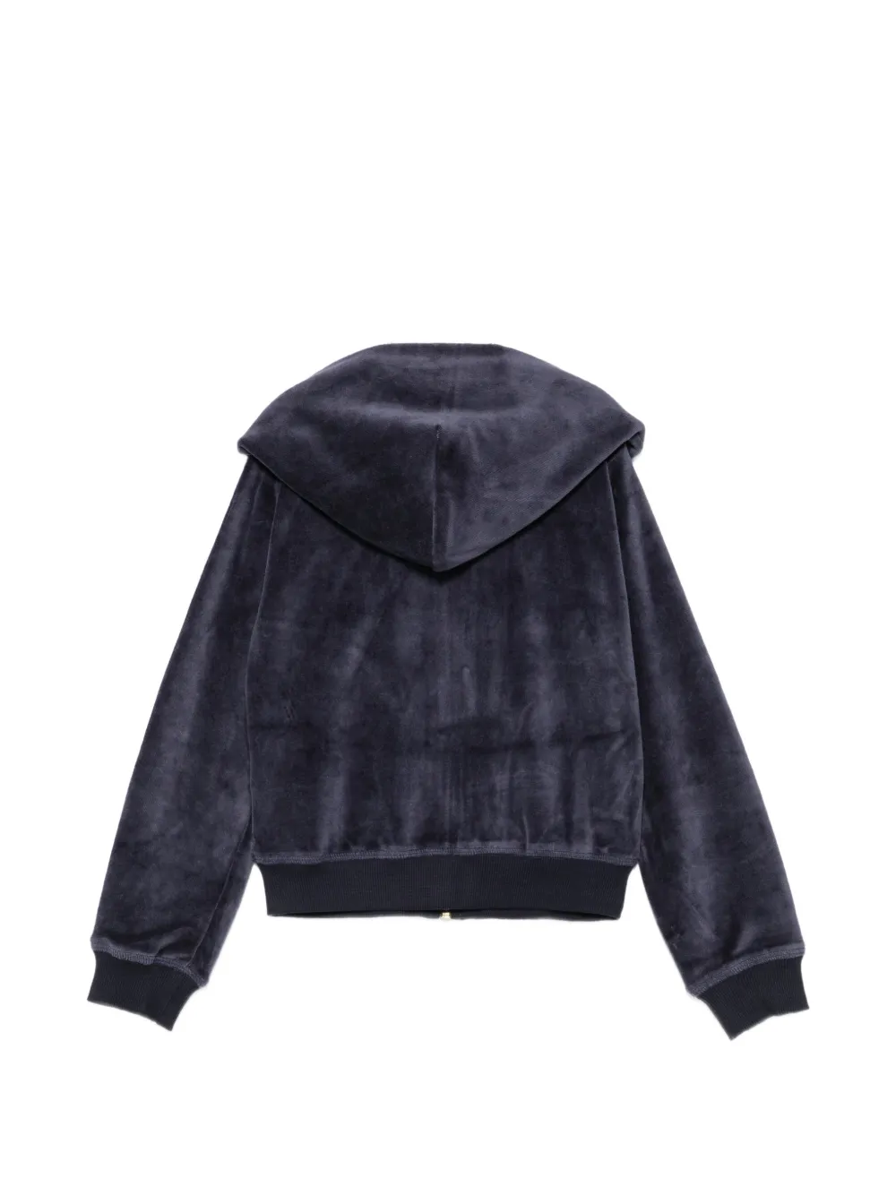 Molo Milla velvet zip-up hoodie Blauw