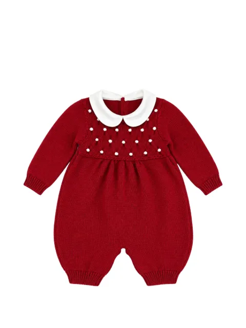 Bébé di Almy smocked-knit romper