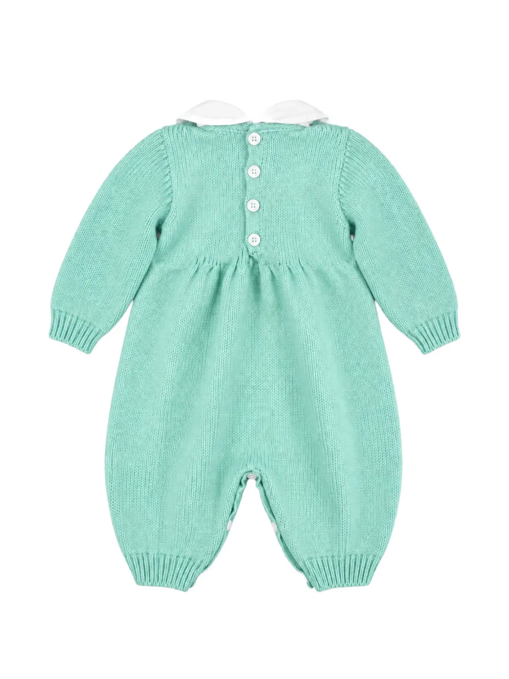 Bébé di Almy Gesmockte gebreide jumpsuit Groen