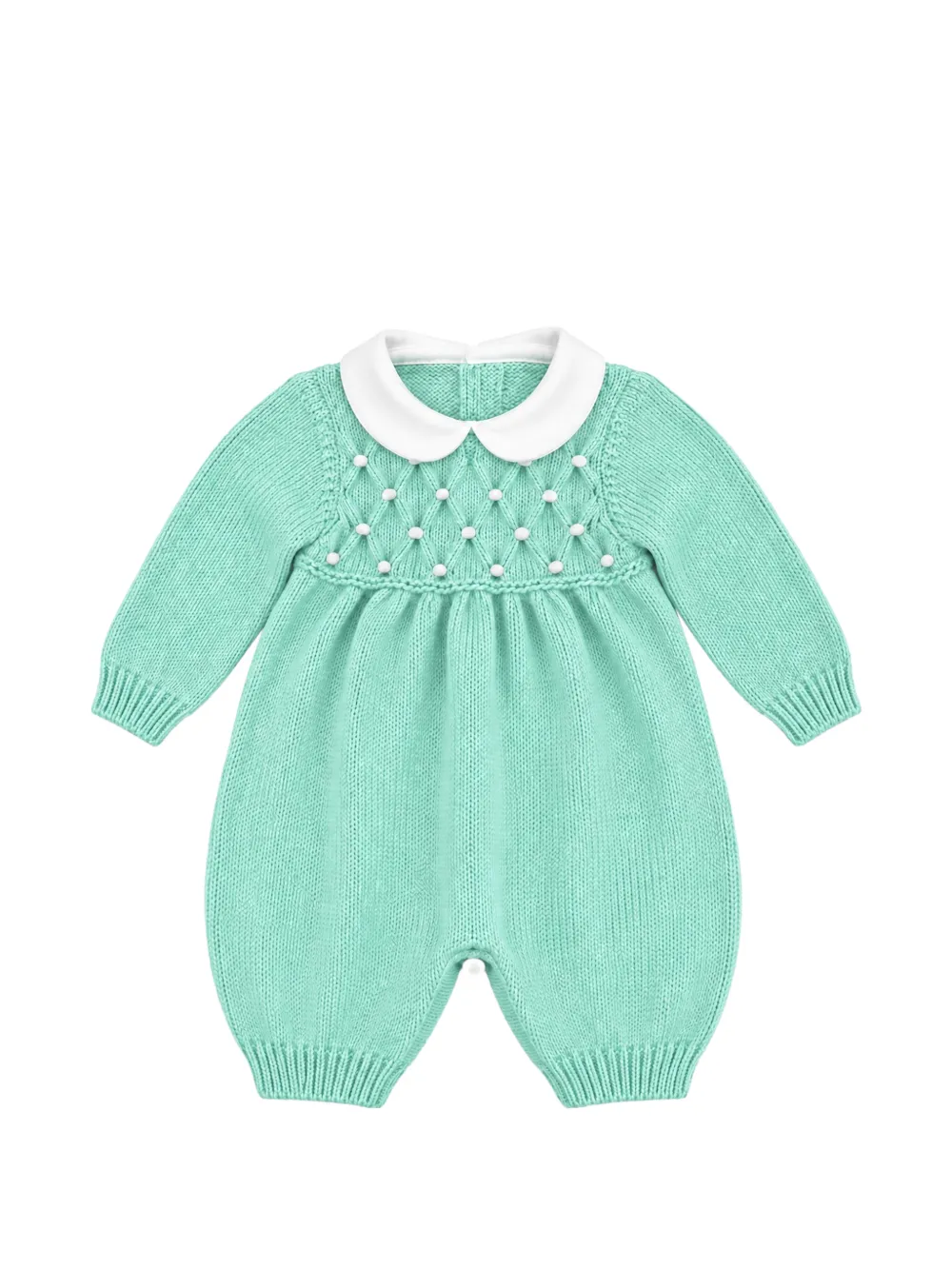 Bébé di Almy combinaison en maille à fronces - Vert