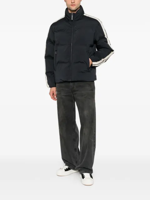 Palm Angels logo-print side-stripe puffer jacket