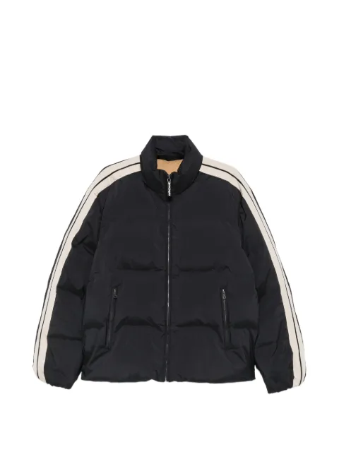 Palm Angels logo-print side-stripe puffer jacket
