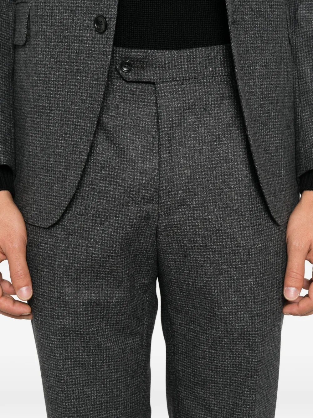 Tagliatore micro-check wool suit Grijs