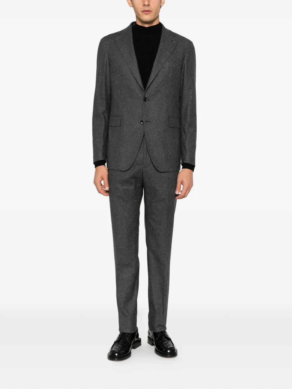 Tagliatore micro-check wool suit Grijs